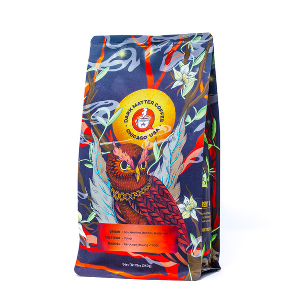 Dark Matter Chocolate x Revolution Brewing V.S.O.D. Barrel-Aged Catuai Coffee Beans