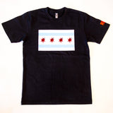 Chicago Flag T-Shirt - Black