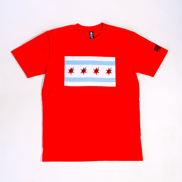 Chicago Flag T-Shirt - Red