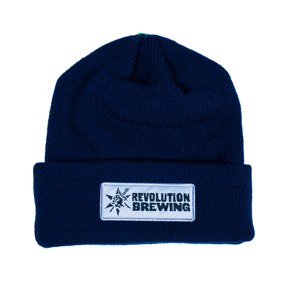 Revolution Knit Beanie - Navy - Revolution Brewing